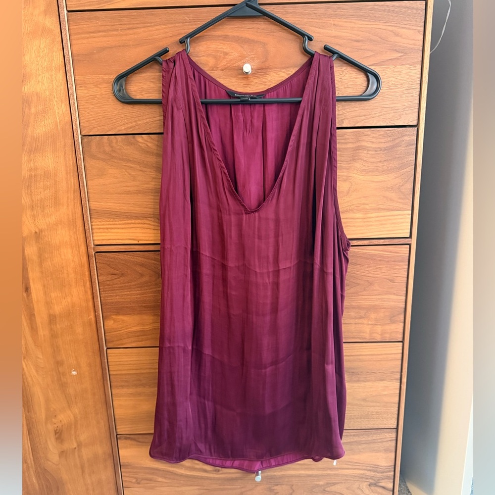 Banana Republic Petite Satin Pleated Drapery Tank